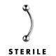 STERILE Titanium Curved Barbell (5) 1.2x10mm