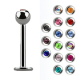 Stainless Mixed Jewel Labret Studs 1.2mm